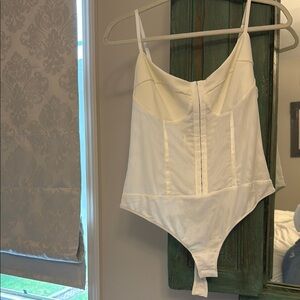 Free People White Shapewear Bodysuit Intimates